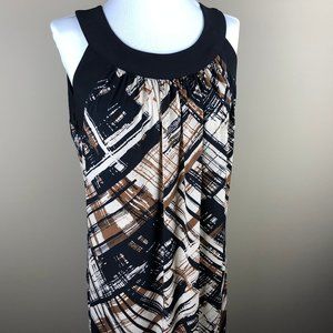 Tiana B. Sleeveless Dress Size S Black Brown